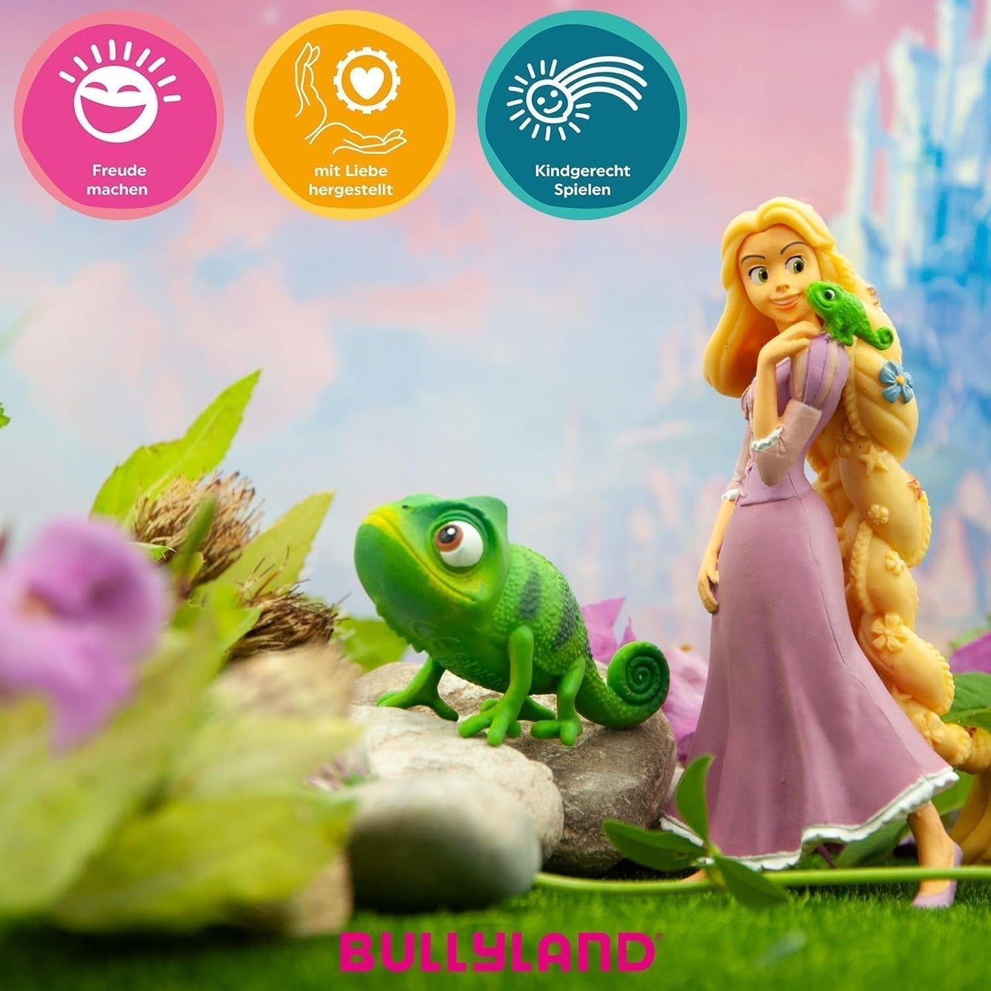 Bullyland 12424 - Rapunzel Flower Figurine från Walt Disney Rapunzelˆ' Nymålad, ca. 10,6 cm, trogen detaljerna, perfekt som en liten present till barn över 3 år, actionfigurer Naty Shop korn