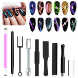 SUPWEE 5 i 1 Nagelmagnetverktyg, Pink Cat Eye Magnet Für Nägel Multifunktions Magnetstift DIY Magic 3D Magnet Stick Pen Set Nail Art Magnet Stick Für Nail Art Diy-Zubehör