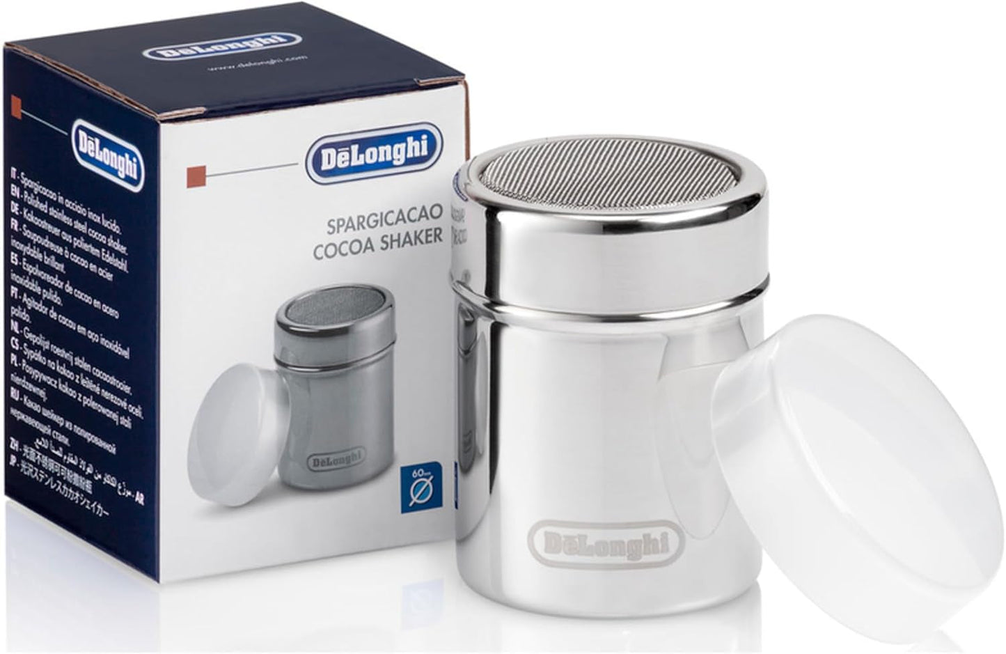 De'Longhi DLSC061 kakaoshaker i rostfritt stål, 175 ml, silver