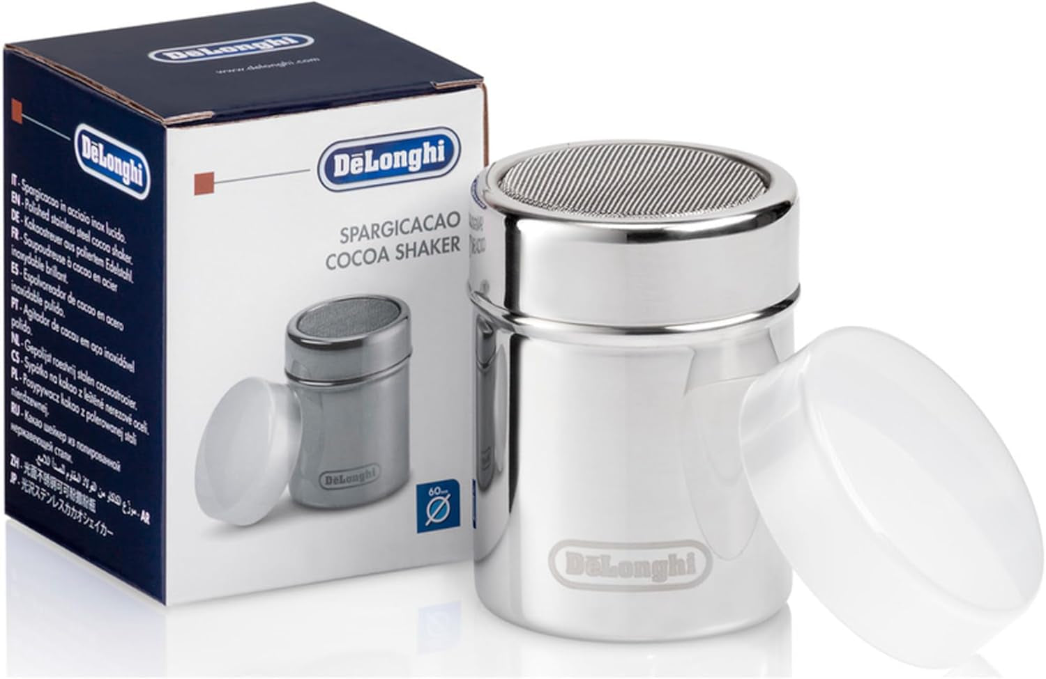 De'Longhi DLSC061 kakaoshaker i rostfritt stål, 175 ml, silver