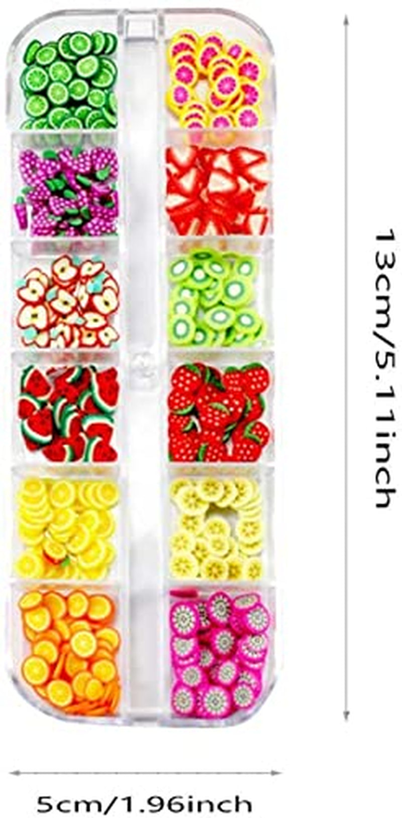 4 Set Nagel Obst Scheiben, Basicon Niedliche Obst Polymer Scheiben Obst Scheibe Nagel Nagel 3D Obstscheibe Nail Art Slice Für DIY Liefert Maniküre Dekoration Schleim Zubehör Nageldekorationen, 4 Stile