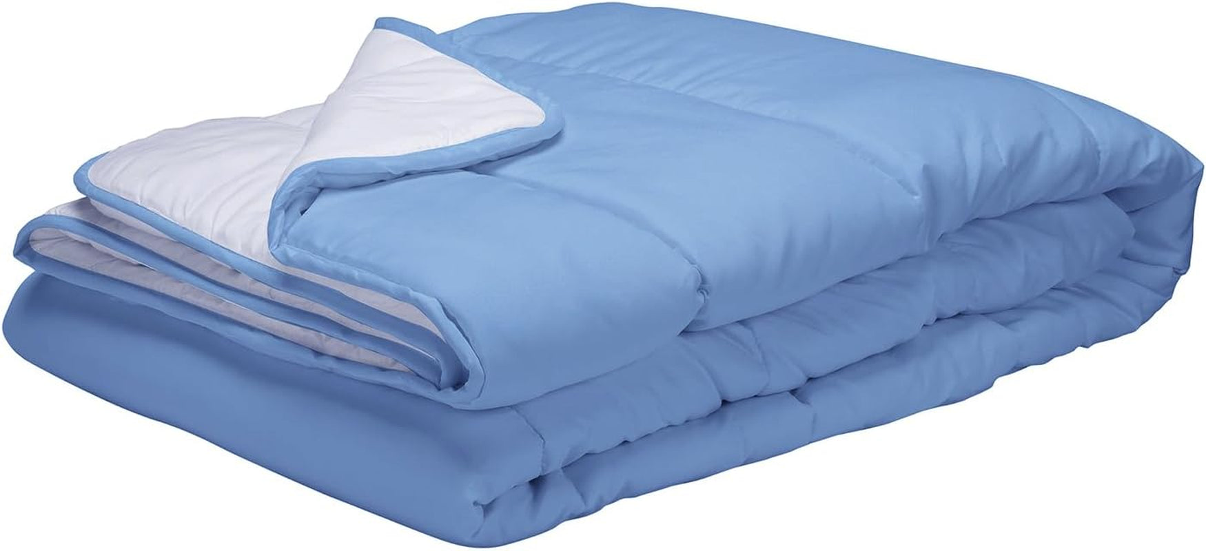 Pikolin Home - Vändbart täcke 300 G - Nordic bicolor fyllning - För spjälsäng 60 - Fjäderfylld, varm, andas, blå/vit, 100 X 120 cm Täcken och täcken Naty Shop Standardtitel