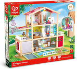 Hape dockvilla 10-rums dockhus i trä Kreativt rollspel inklusive möbler och tillbehör Pedagogisk leksak för åldrarna 3 och uppåt