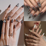 30st Nagelbågar i metall, Guld Silver Gråa rosetter, Nageltillbehör, Nageldekorationer för kvinnor och flickor, Nail Art Design