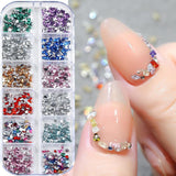 2000st Bunte Strasssteine ​​Nägel Glitzersteine ​​Nail Charms Nailart Edelsteine ​​Nagel Steine ​​Gllitzer Steine ​​Nagel Charms Nägel Zubehör Kristalle Diamant Nageldesign Strass Nail Art Strass Nail Gems