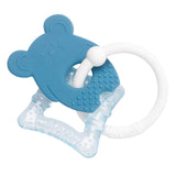 Nattou Silicone Cooler Bandring, Mus, Vattenfylld, BPA-fri, 13,5 x 10,5 x 15 cm, Silikon, Blå/Vit