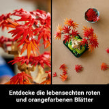 LEGO Botanicals Japansk röd lönn - Bonsaiträd - Konstgjord växtsats med röda och orange löv, plus skål - Heminredning - Presentidé för vuxna - 10348 Byggset Besuche den LEGO-Store