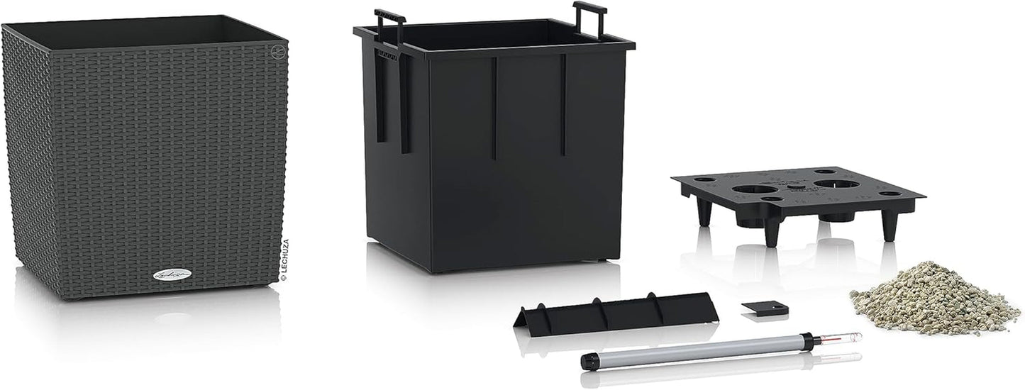 LECHUZA CUBE Stuga 30 granit 15372