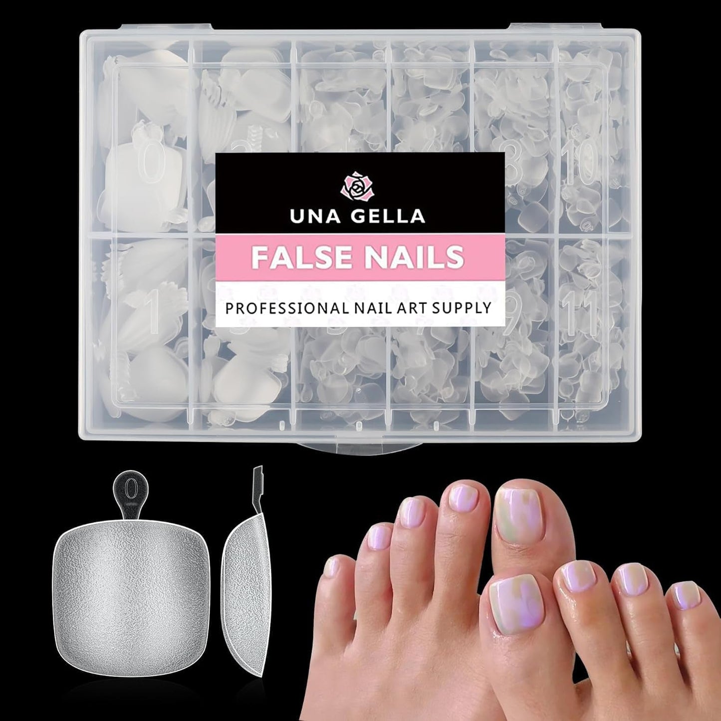 Ballerina Gel Nail Tips 216st 12 Storlekar Soft Gel Nail Tips Heltäckande Nail Extension Set Semi Matt DIY Home Art