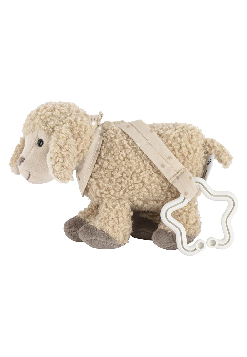 Sterntaler Flocke Fårleksakshänge - Mjukt tyg Barnvagnsleksak - Babyhängande leksak - Sand Färg Stjärnformad upphängning Lekbågehänge Bebe Toys Naty Shop