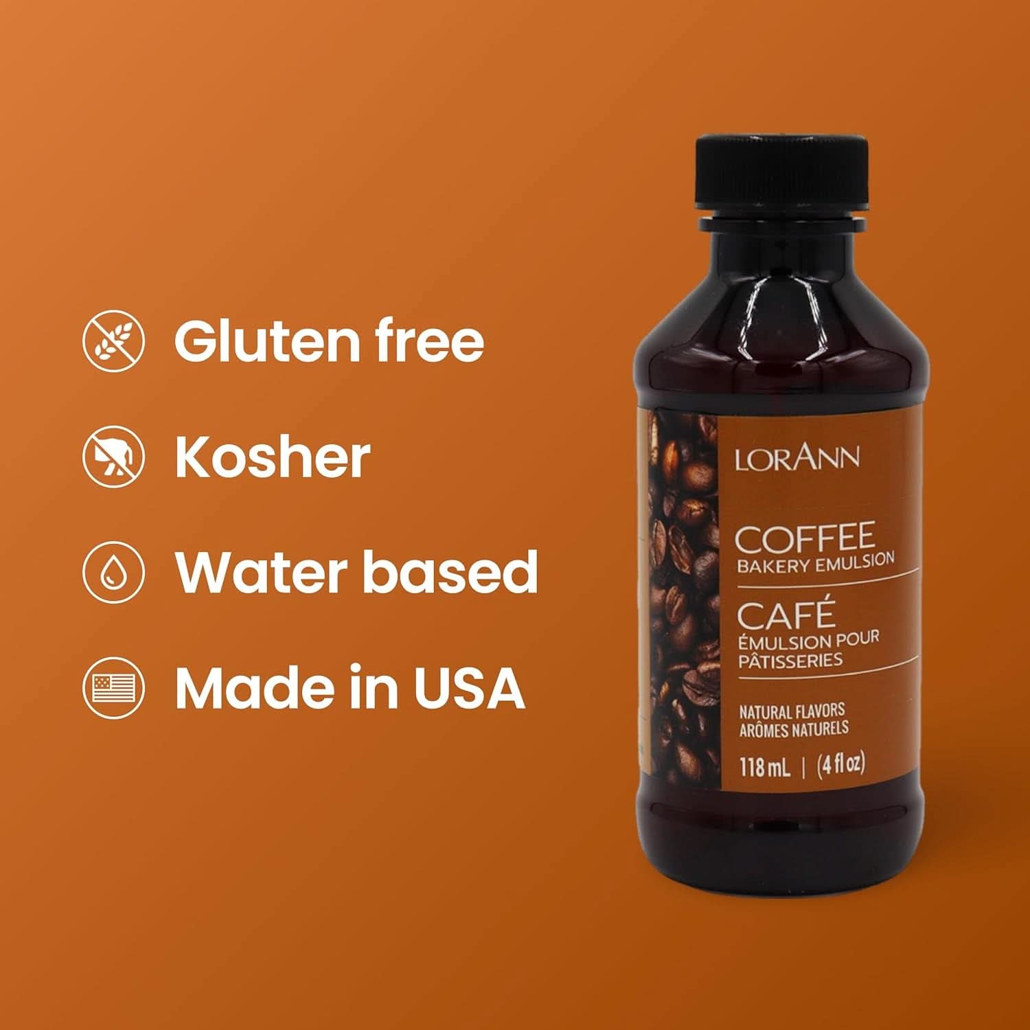 LorAnn, Emulsion med kaffesmak, 118 ml Aromas Naty Shop