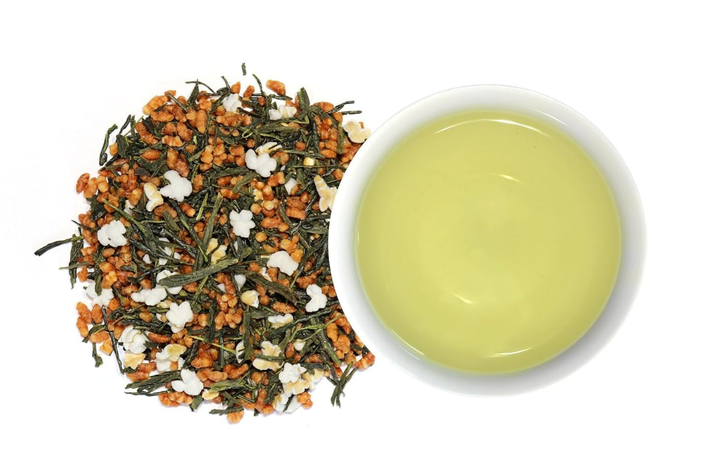 Genmaicha japanskt grönt te med rostat ris, 50 % Kagoshima Sencha, Premium löst grönt te, traditionell blandning, utan tillsatta smaker, 100 g | Wondertea Japanskt grönt te Genmaicha