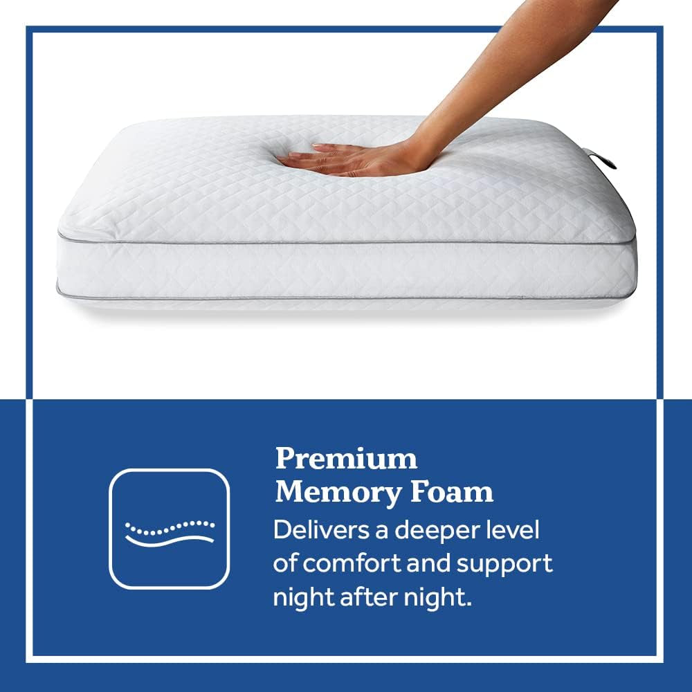 Sealy Essentials Memory Foam Kudde Standard Vit 2 delar Naty Shop Standard Kuddar