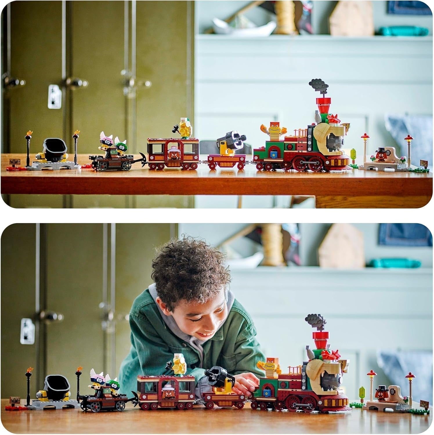 LEGO Super Mario Express Bowser Train Kids äventyrslekset med Hammer Brother 2 Gumbas och 2 Parapunctures Nintendo present för pojkar Flickor Spelare 71437 Byggset Besuche den LEGO-Store