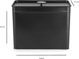 Salter BW12614EU7 Kuro förvaringslådor set - 4 köksbehållare Bröd/te/kaffe/socker Fyrkantiga förvaringslådor Lätt att rengöra Håll maten fräsch Svart matförvaringslådor Naty Shop