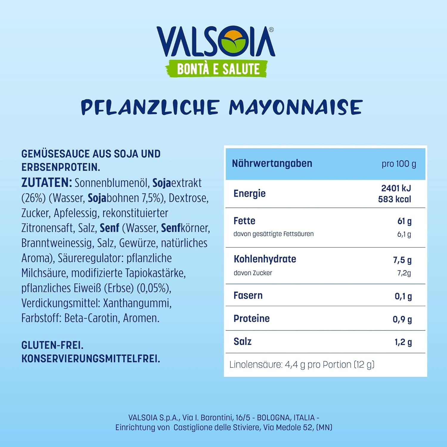 Äggfri sojaväxtbaserad majonnäs, idealisk för veganer och vegetarianer, mångsidig i köket, 4 x 150 ml