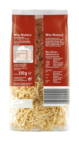 Bamboo Garden - Wok Nudlar | Snabbnudlar med ägg | Blanda, ingen förkokning krävs | För asiatiska wokrätter | 250 g i en påse