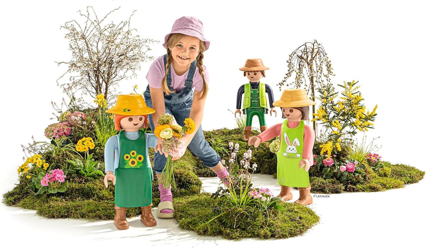 LECHUZA Gardener 2021 - Solros (62,5 cm), grön/ljusblå