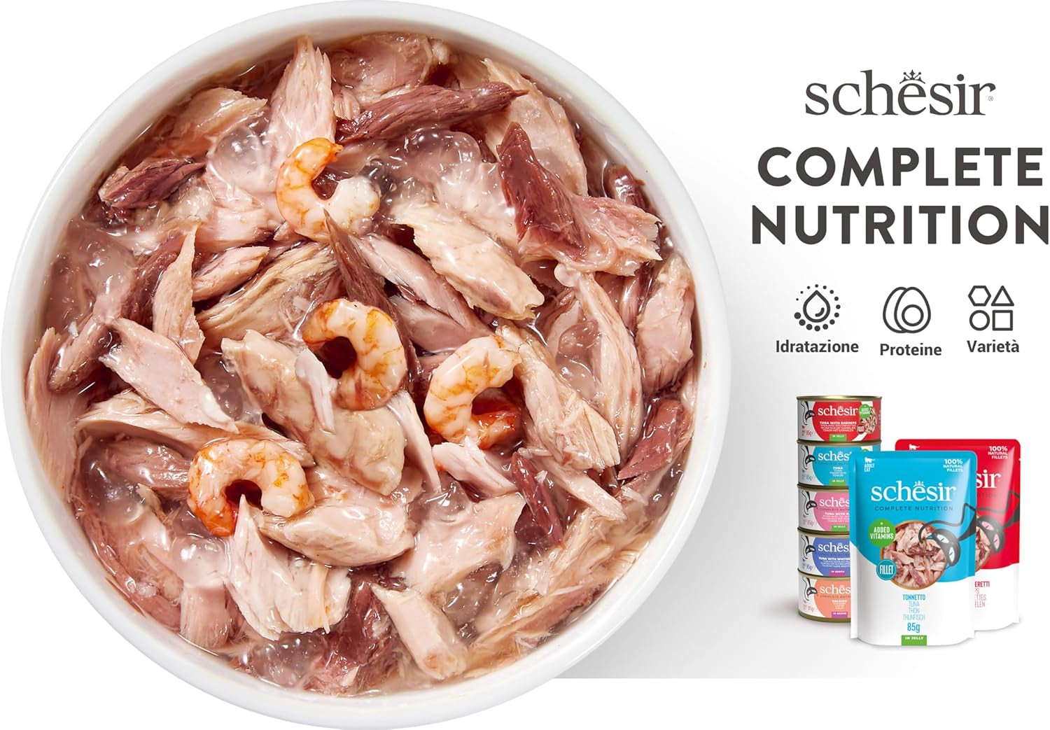 Laxtonfisk i gelé, komplett våtmat för katter, konserverad, med tillsatta vitaminer, 100 % naturlig, 6 x 85 g
