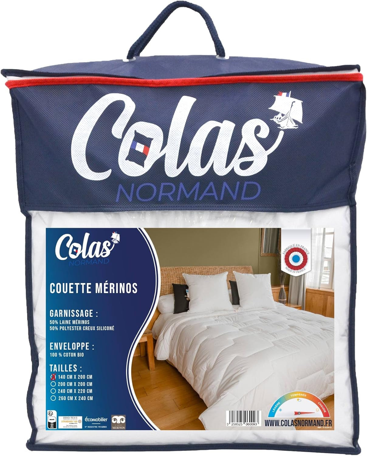 Täcke 140 X 200 Cm | Ekologisk bomull och merinoull | Varm Maskintvättbar i 30 °C Täcken och täcken Naty Shop Standardtitel