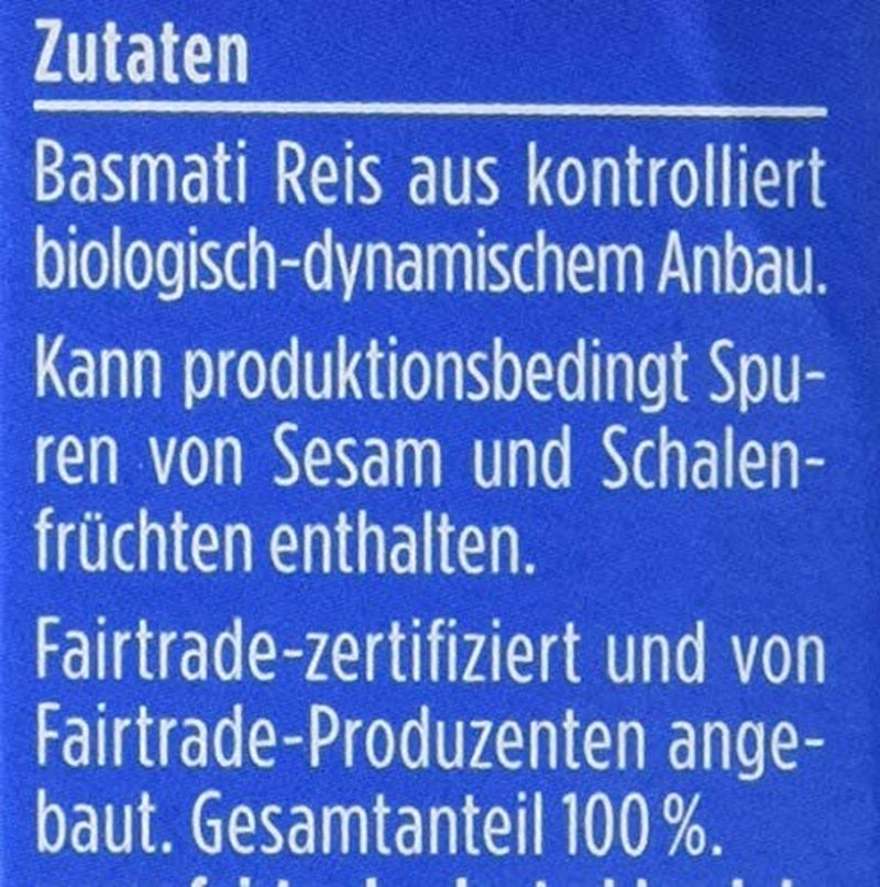 Davert ekologiskt basmatiris i matlagningspåsar, 2 påsar, 250g