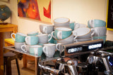 Creatable 34042 Vintage Nature Aqua Series 8 delar servisset för 4 porslin kaffekoppsset Diskmaskin och mikrovågssäker tillverkad i Europa