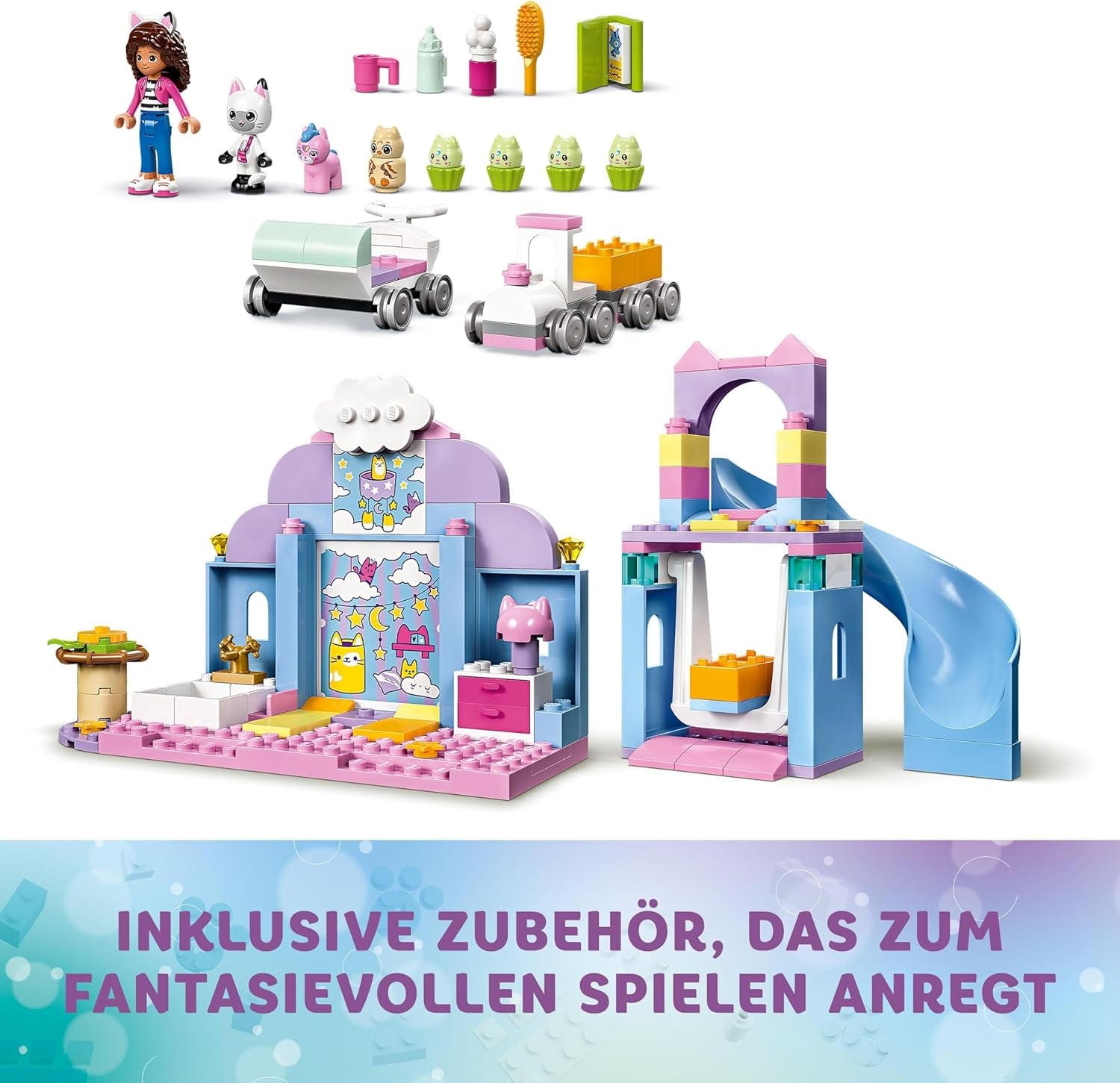 LEGO 4+ Gabbys dockhus Gabbys lilla kisseöron Låtsaslek Djurset Barnleksak med rutschkana och figurer Present till flickor och pojkar Kreativ leksak 10796 Byggset Beuche den LEGO-Store