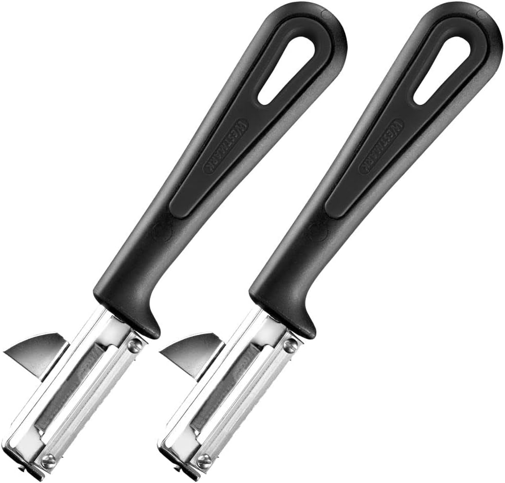 Westmark 29092270 Sparschäler Gallant, Pp/Tpe/Edelstahl, Schwarz / Röd, 16,5 X 3,7 X 2 Cm Skalare Naty Shop Gentle set 2 st.