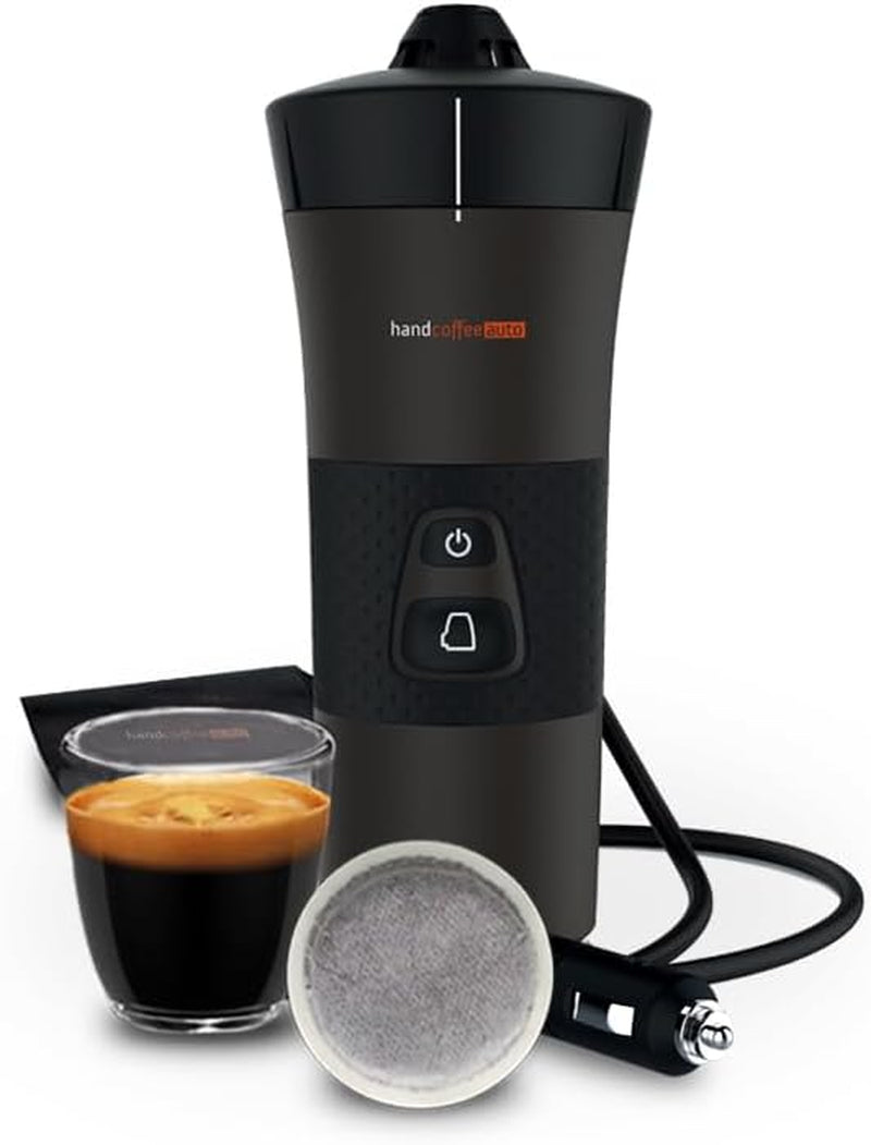 Handpresso - Handkaffe Auto 21000 | 12V bil espressomaskin - 12 volt espressomaskin för bilar | Senseo Pad Espressobryggare för bilar - 12V Travel Espressobryggare | 12 volt espressor för husbilar