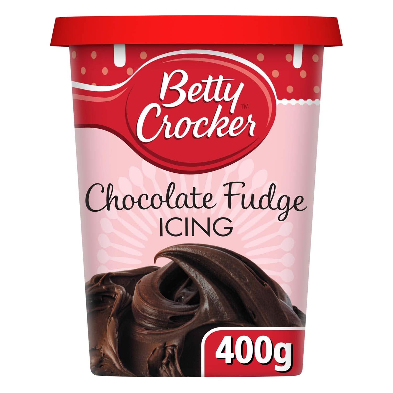 Betty Crocker, Tårtglasyr med choklad och kola, 400 grams glasyr och dekor Naty Shop
