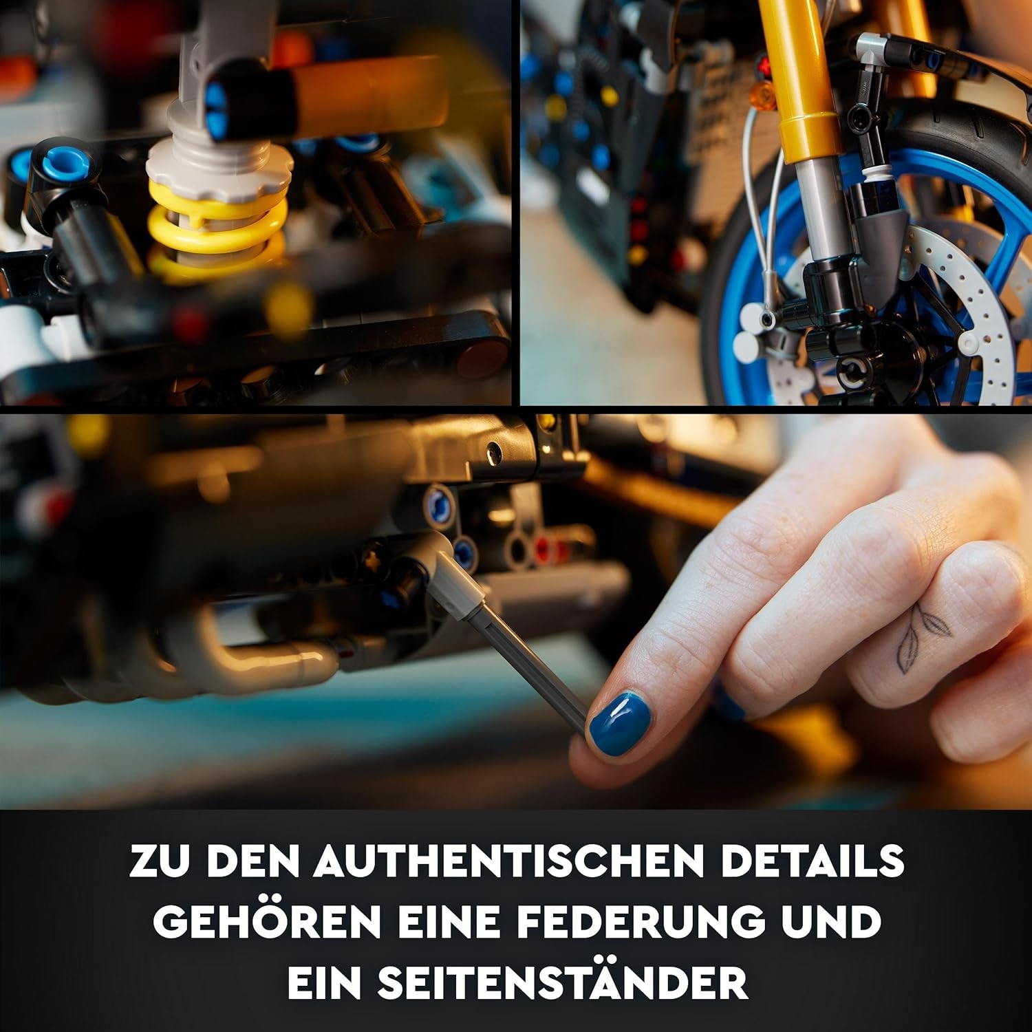 LEGO 42159 Technic Yamaha MT-10 SP Motorcykelmodellsats för vuxna, Autentisk 4-cylindrig motorfordonsmodell, Funktionell styrning och Ar-app, Present för män och kvinnor Byggsatser Besuche den LEGO-Store