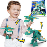 Super Wings 5" Transforming Characters 2-pack Transforming Supercharged Jett + Tino Transformer Toy för pojkar och flickor i åldrarna 3+ Röda actionfigurer Naty Shop Tino