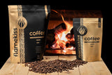 Kaffebönor 1 kg – Arabica och Robusta espressobönor av hög kvalitet, handrostade över en vedeld för en rik och aromatisk kaffeupplevelse av hela bönor
