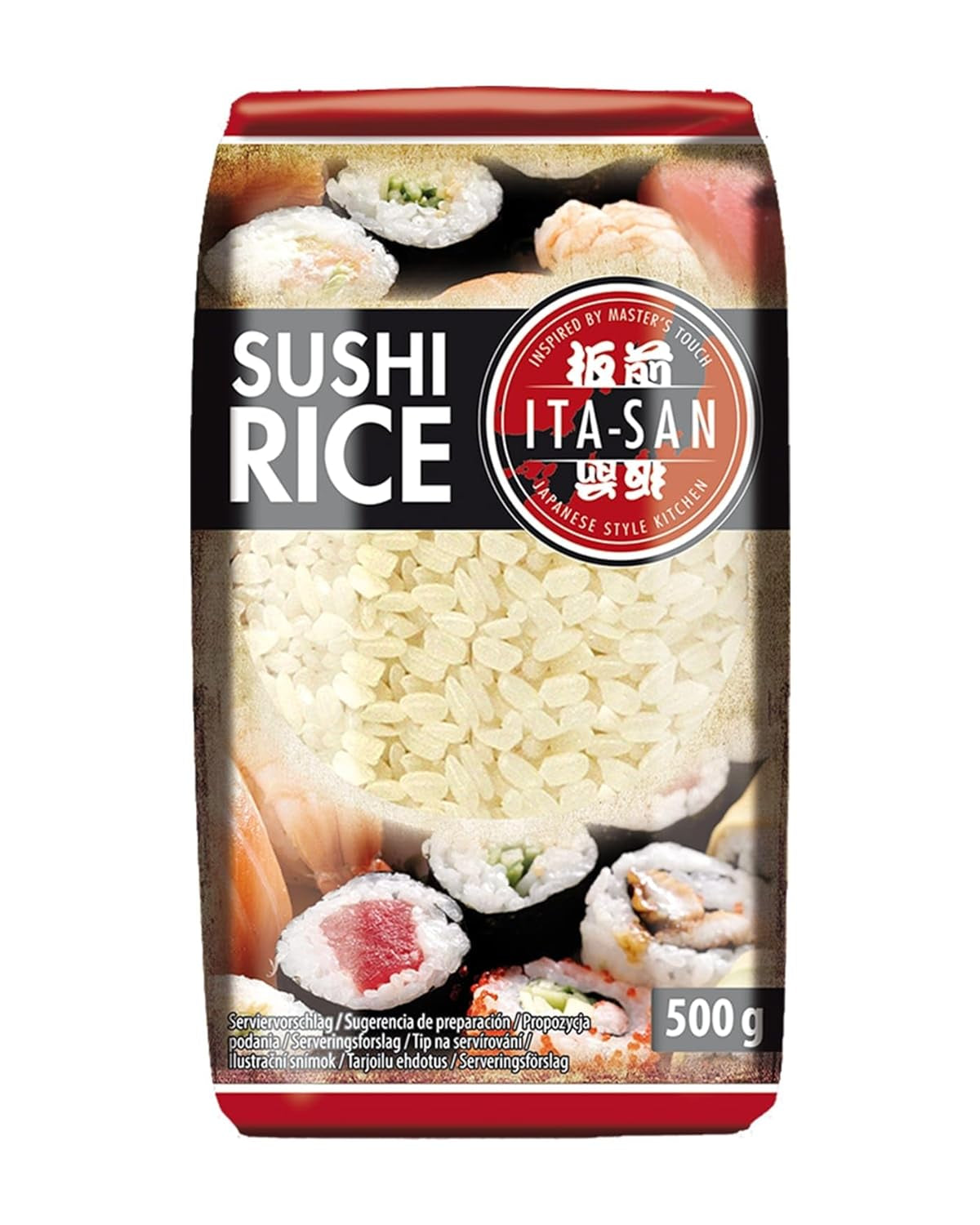 ITA-SAN Sushiris, Rundkorn, Toppkvalitet, 100 % ren variation, Snabb och enkel förberedelse, Vegansk, Halal, Glutenfri (1 x 500 g)