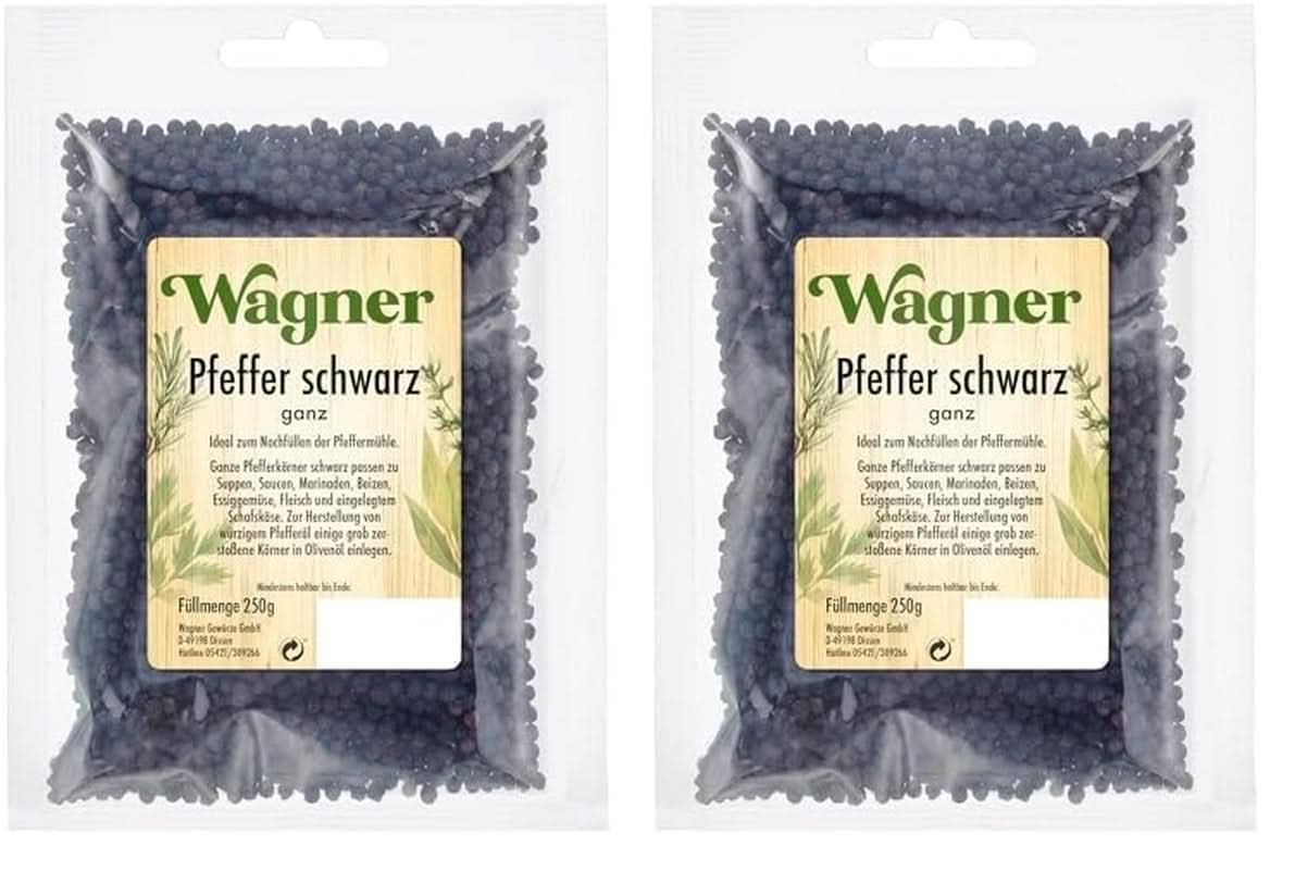 Hel svartpeppar, 1 paket (1 X 250 G) Naty Shop kryddor 2 x 250 gram