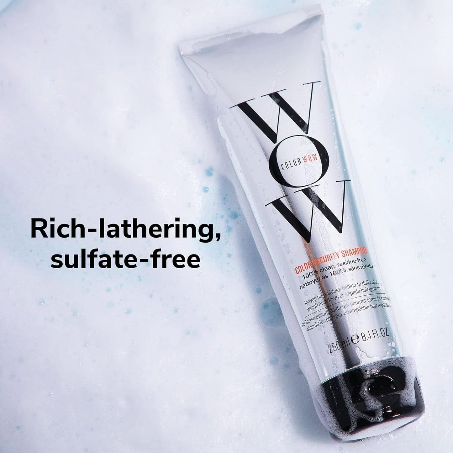 Wow Color Shampoo, silikonfritt och sulfatfritt färgvårdsschampo för färgbehandlat hår, 250 ml dusch och bad Naty Shop