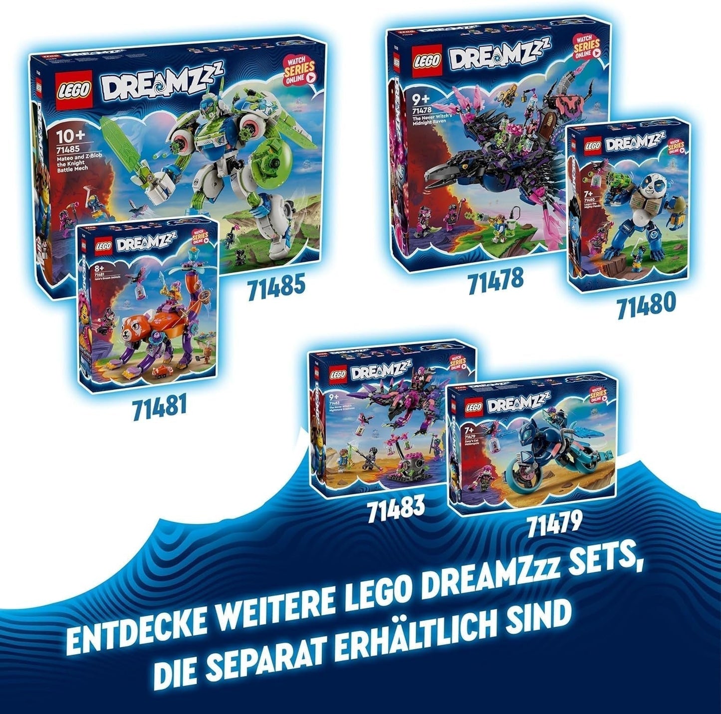 LEGO Dreamzzz Zoey's Cat Motorcycle 2 i 1 Gåva för 7+ år Djurmodell Byggkloss Leksak Motorcykel Fantasy Lekset för pojkar och flickor 71479 Byggset Beuche den LEGO-Store