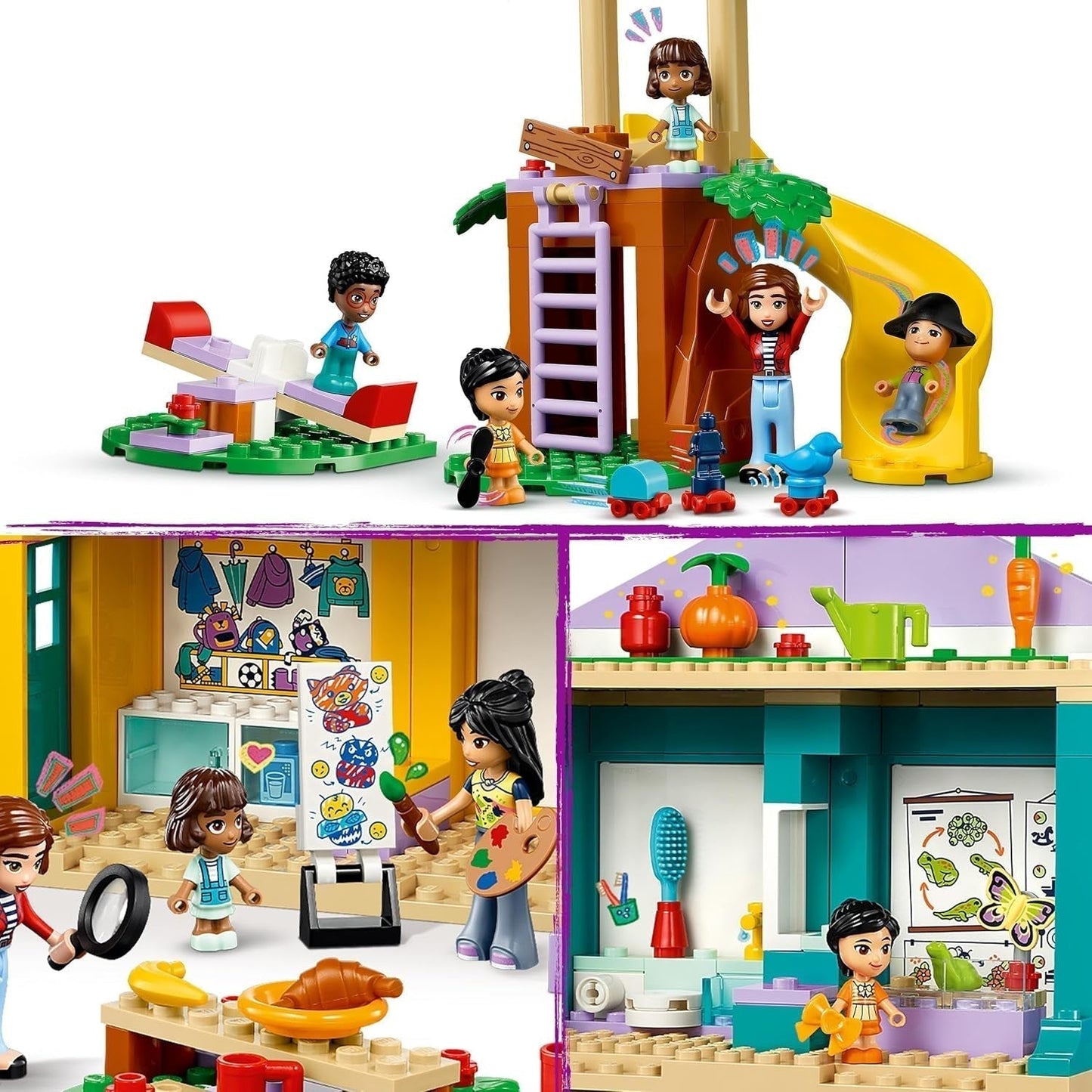 LEGO Friends Heartlake City Kindergarten Lekset för flickor och pojkar 4 år gammal Kreativ rolllek med 2 figurer och 4 mikrofigurer Social utveckling Leksak 42636 Byggset Besuche den LEGO-Store
