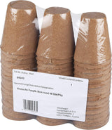Windhager plantkrukor, 48 stycken, diameter 8 cm, brun, utan torv, 04343