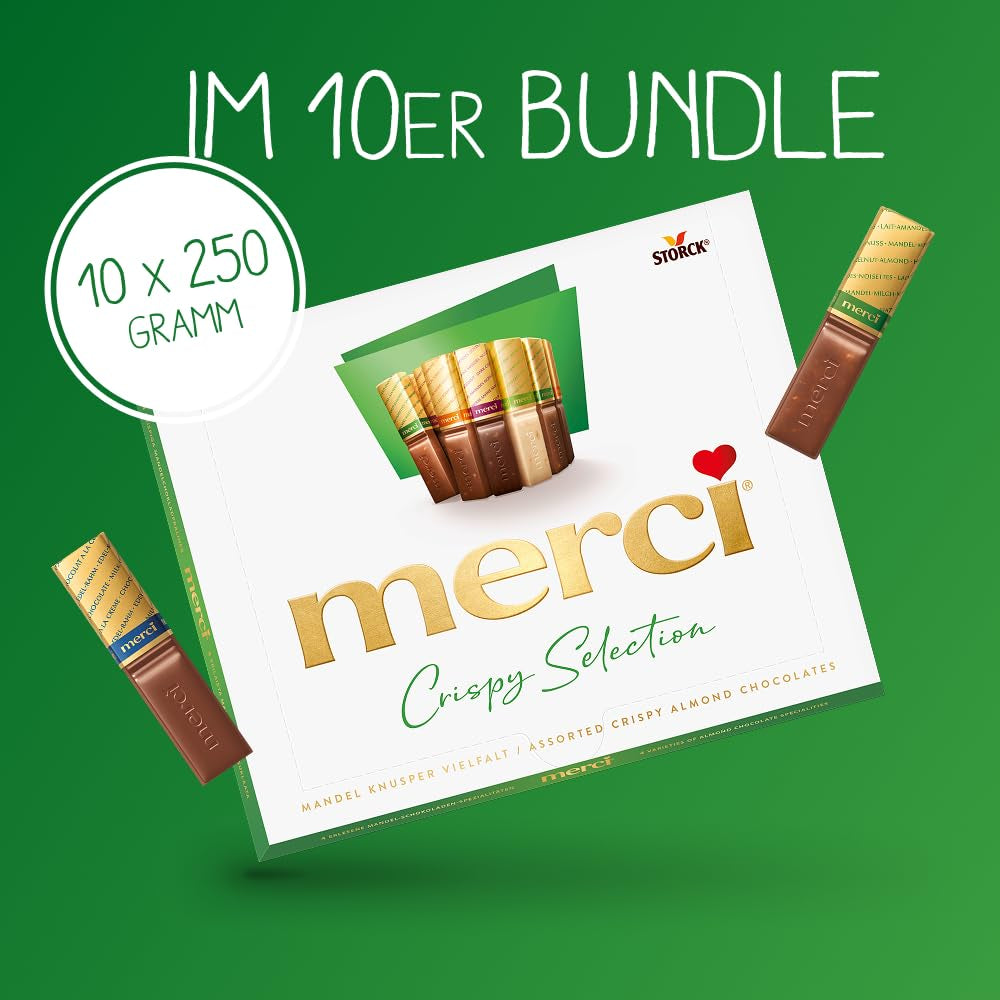 Finest Selection Variety Mandel Crunch – 10 x 250 g – Fyllda och ofyllda chokladspecialiteter