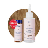 Permanent hårfärgsuppsättning 100 % grå täckning Hemfärgning 0 % Ammoniak Hårfärger Multidimensionella hårfärger Professionella hårfärger Naty Shop Hårfärgning Medium Blond 8N