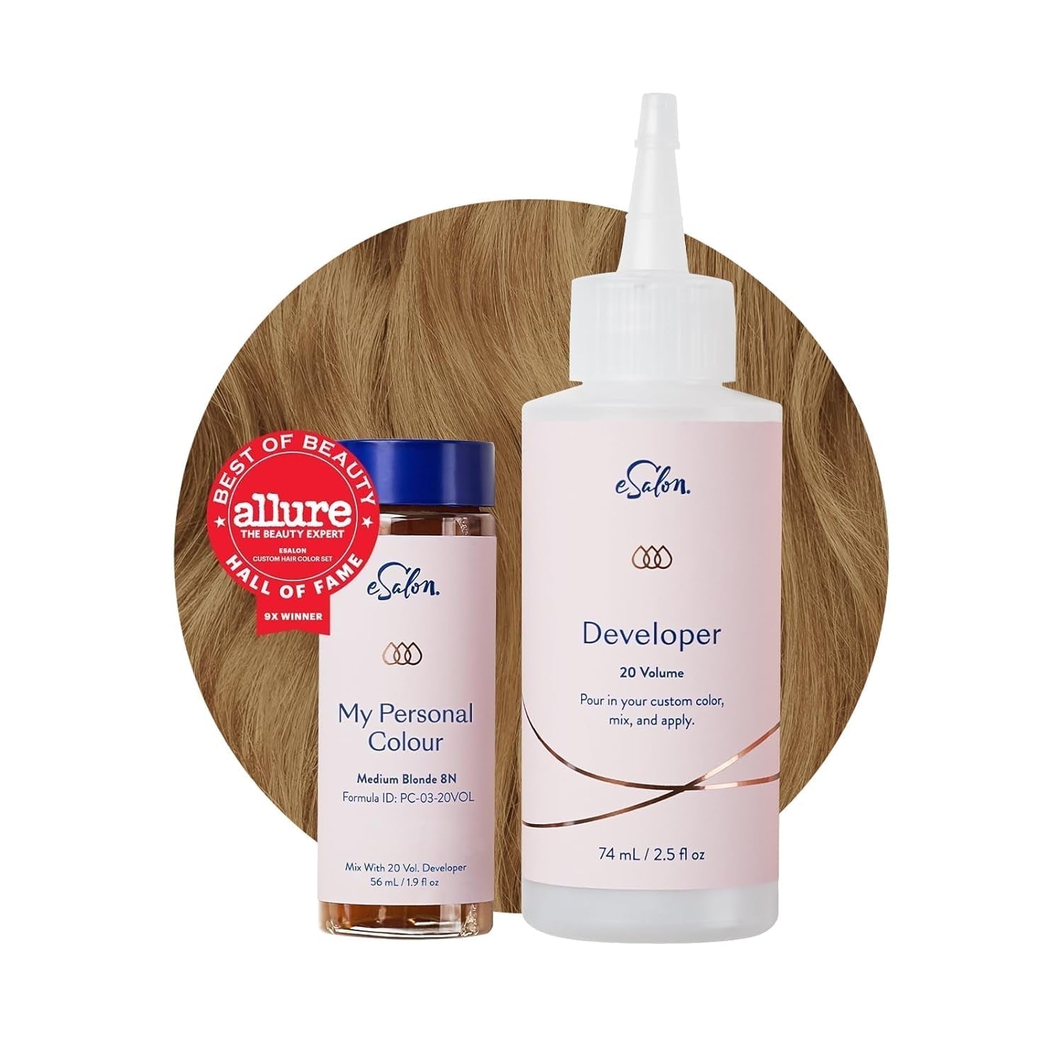 Permanent hårfärgsuppsättning 100 % grå täckning Hemfärgning 0 % Ammoniak Hårfärger Multidimensionella hårfärger Professionella hårfärger Naty Shop Hårfärgning Medium Blond 8N