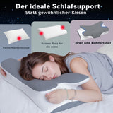 Memory Foam Kudde Nackkudde Ortopedisk kudde - Ergonomisk design Ihålig form för sido-, rygg- och magsyllar Grå cervikala ortopediska kuddar Naty Shop