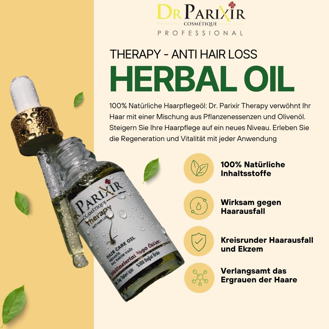 Dr Parixir Anti-Hair Loss Serum - Effektiv lösning med olivolja och rosmarin, 30ml | Minskar håravfall och stärker hårrötterna Naty Shop Hair Care
