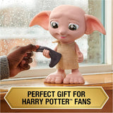 Spin Master 6067280 Wizarding World Harry Potter Magical Interactive Dobby Elf Sock Doll, 30+ ljud och fraser, 21,6 cm, barnleksak, svart