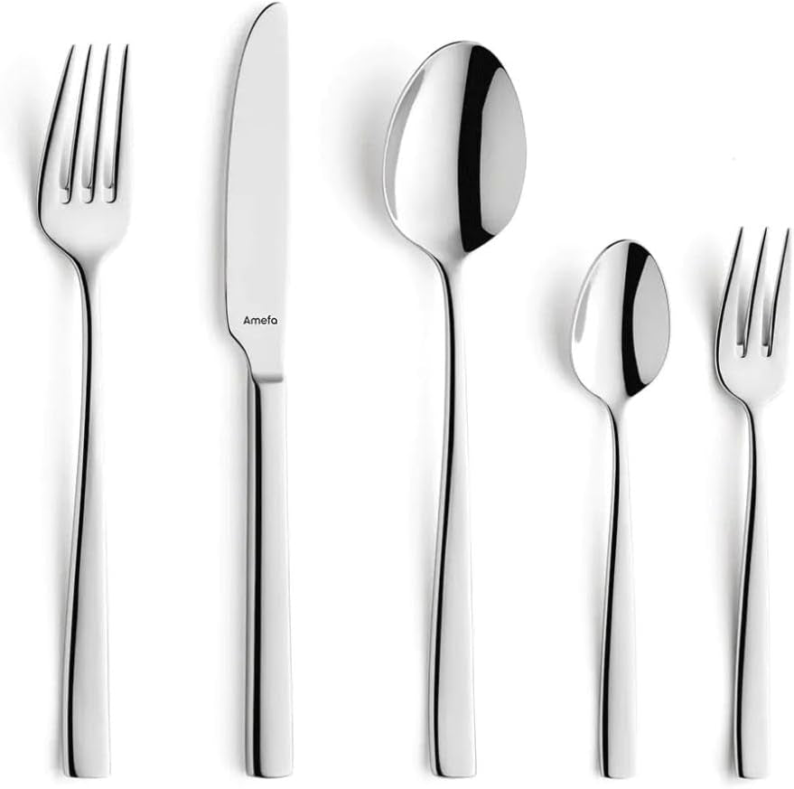 Amefa Satina Bestickset i 60 delar, för 12 personer, Safe Kitchen Naty Shop Fresh 30-Teilig