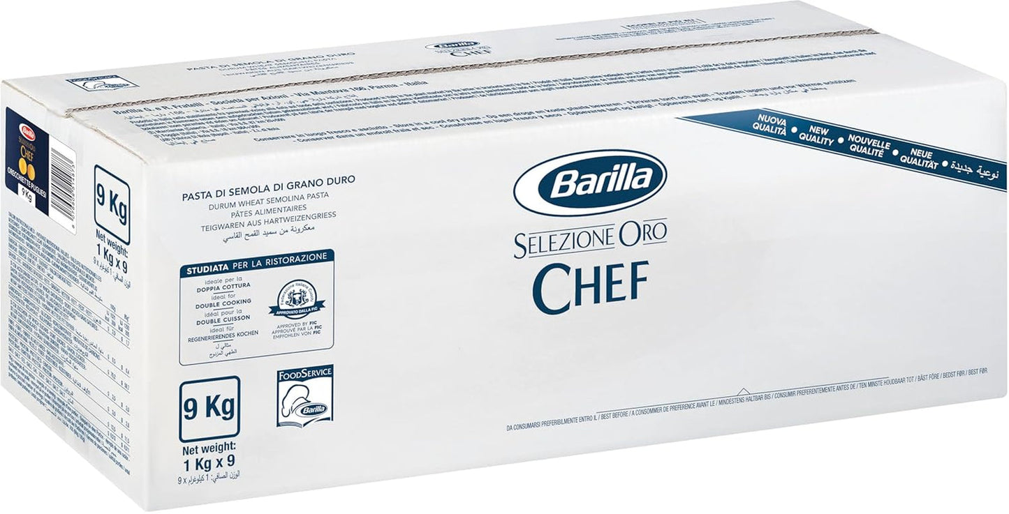 Barilla Selezione Oro Chef Orecchiette Pugliesi, förpackning om 9 (9 x 1 kg)