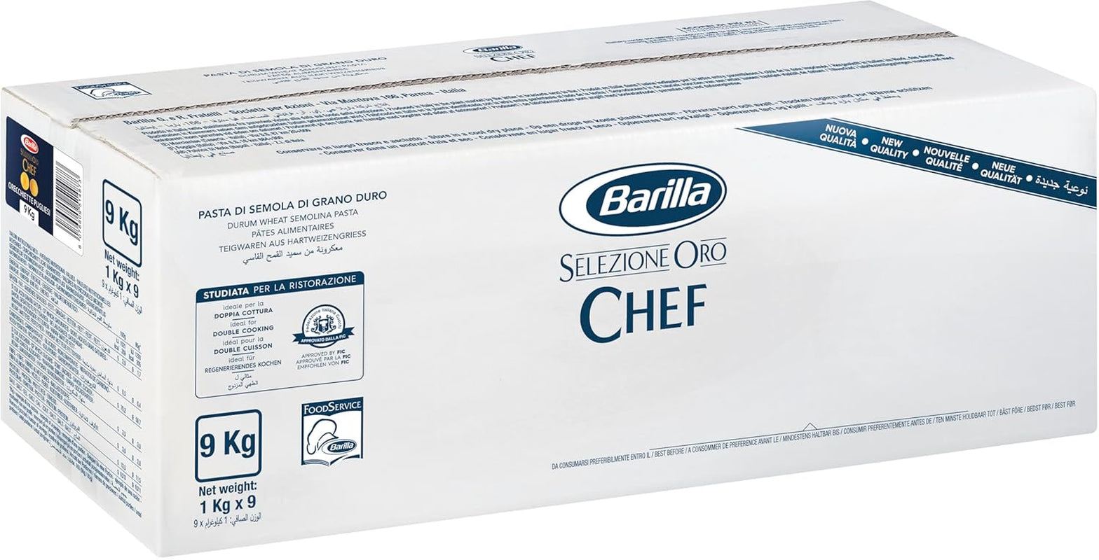 Barilla Selezione Oro Chef Orecchiette Pugliesi, förpackning om 9 (9 x 1 kg)