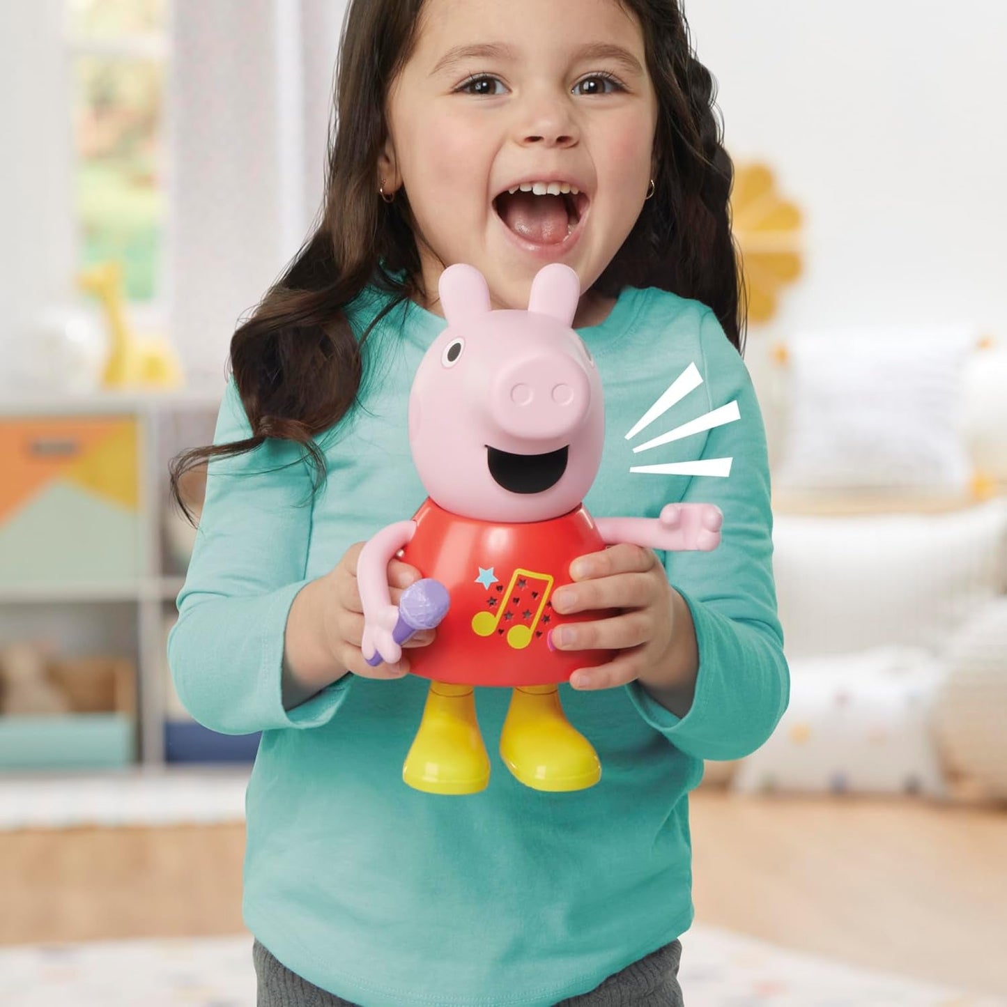 Peppa Pig docka, pratar och sjunger, rosa, 20 cm