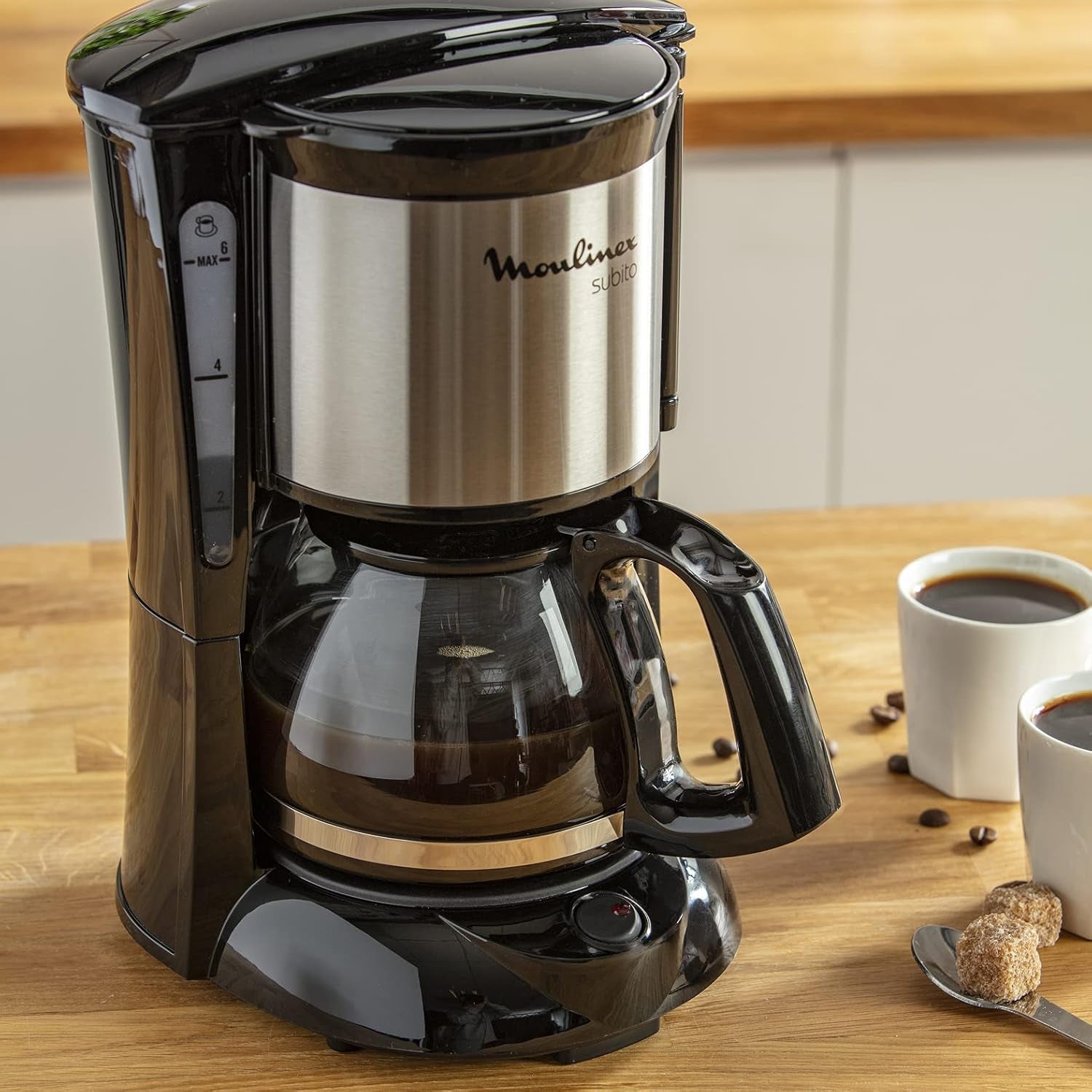 FG150813 Subito kaffebryggare, 6 koppar, Svart/Rostfritt stål